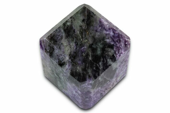 Polished Purple Charoite Cube - Siberia #335595